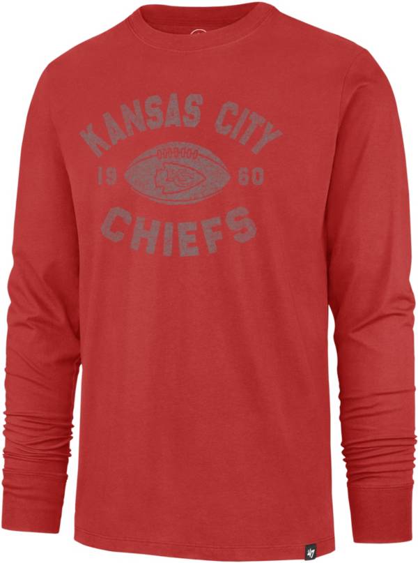 '47 Men's Kansas City Chiefs Overcast Franklin Red Long Sleeve T-Shirt