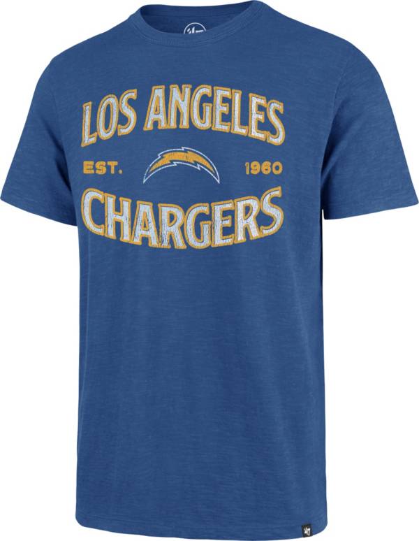 '47 Men's Los Angeles Chargers Blue Offset Scrum T-Shirt