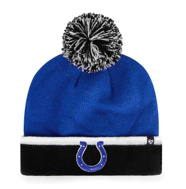 ‘47 Men's Indianapolis Colts Baraka Royal Cuffed Pom Knit