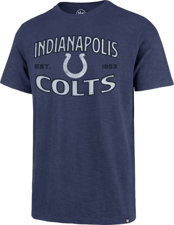 '47 Men's Indianapolis Colts Blue Offset Scrum T-Shirt