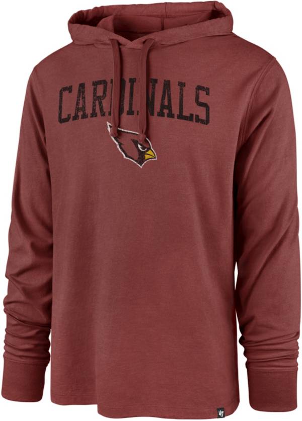 ‘47 Men's Arizona Cardinals Club Red Hooded Long Sleeve T-Shirt