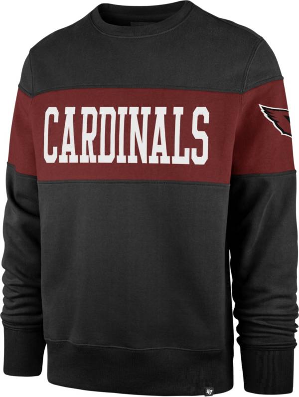 '47 Men's Arizona Cardinals Black Interstate Crew Sweatshirt