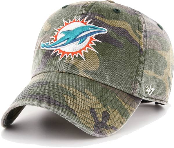 '47 Men's Miami Dolphins Camo Adjustable Clean Up Hat product image