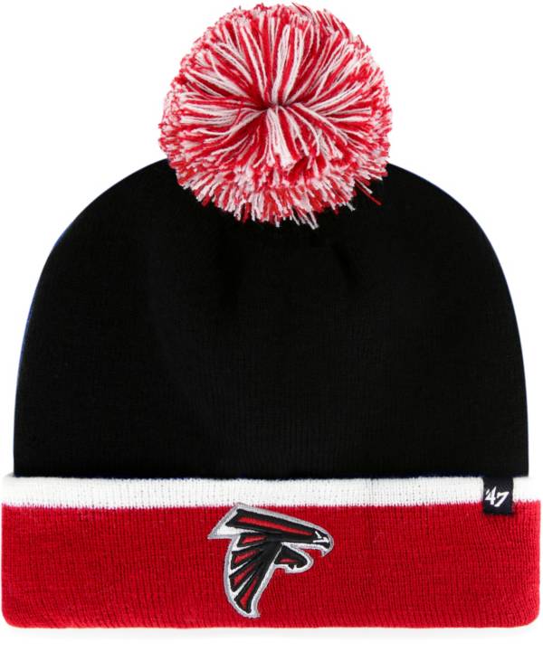 ‘47 Men's Atlanta Falcons Baraka Black Cuffed Pom Knit