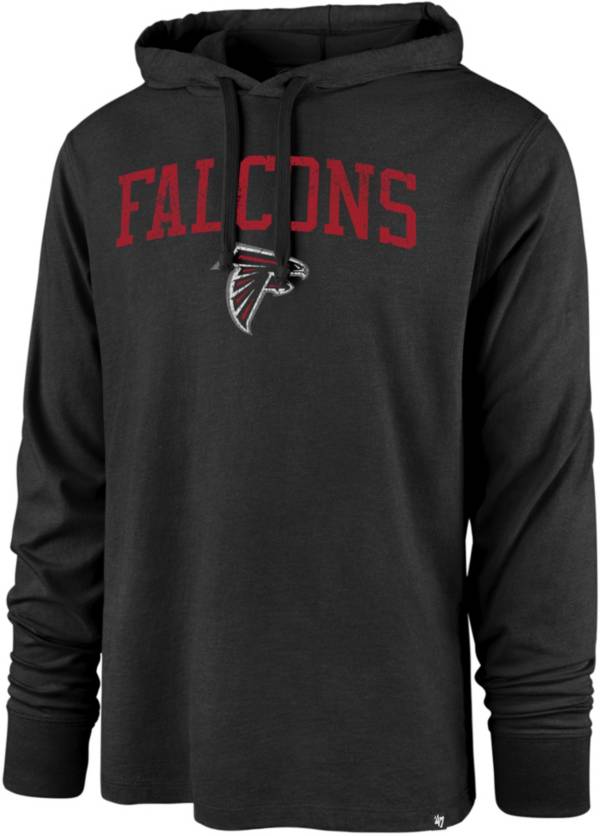 ‘47 Men's Atlanta Falcons Club Black Hooded Long Sleeve T-Shirt