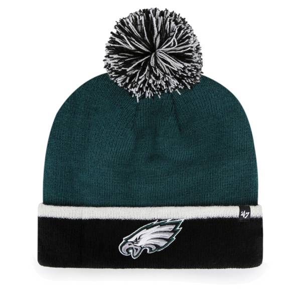 ‘47 Men's Philadelphia Eagles Baraka Green Cuffed Pom Knit