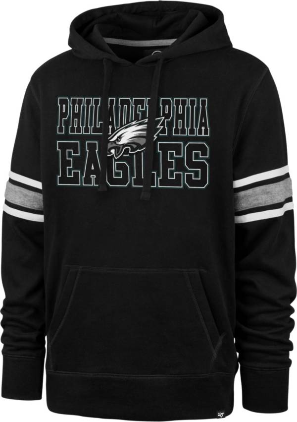 '47 Men's Philadelphia Eagles Black Stripe Hoodie