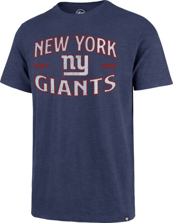 '47 Men's New York Giants Blue Offset Scrum T-Shirt