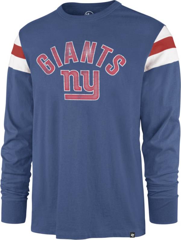 '47 Men's New York Giants Blue Rooted Long Sleeve T-Shirt