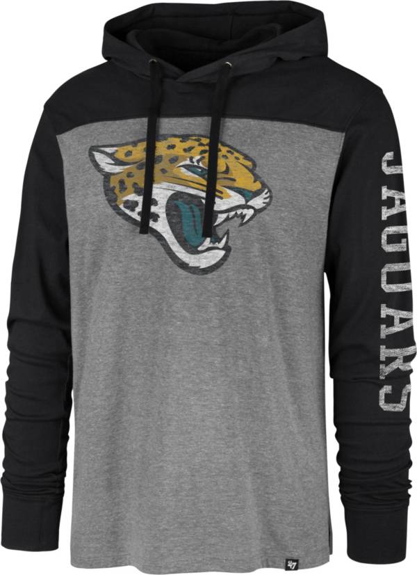 '47 Men's Jacksonville Jaguars Grey Hooded Long Sleeve Shirt