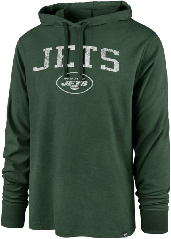 ‘47 Men's New York Jets Club Green Hooded Long Sleeve T-Shirt