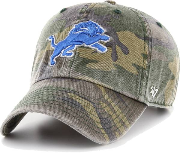'47 Men's Detroit Lions Camo Adjustable Clean Up Hat