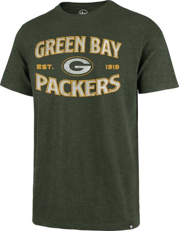 '47 Men's Green Bay Packers Green Offset Scrum T-Shirt