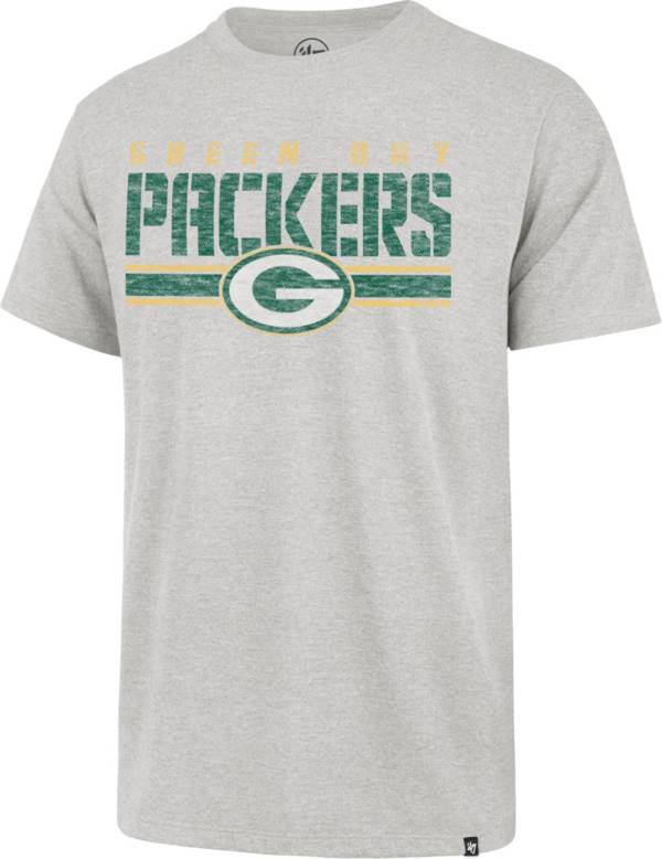 '47 Men's Green Bay Packers Franklin Stripe Grey T-Shirt