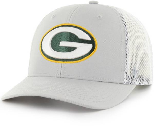 '47 Men's Green Bay Packers Grey Adjustable Trucker Hat