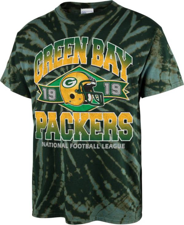 '47 Men's Green Bay Packers Tie Dye Tubular T-Shirt product image