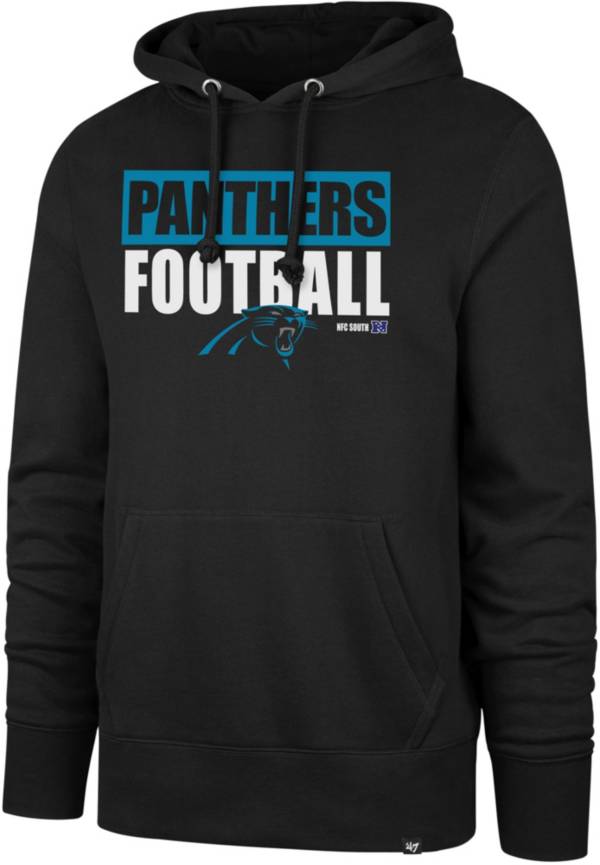 '47 Men's Carolina Panthers Blockout Black Headline Hoodie