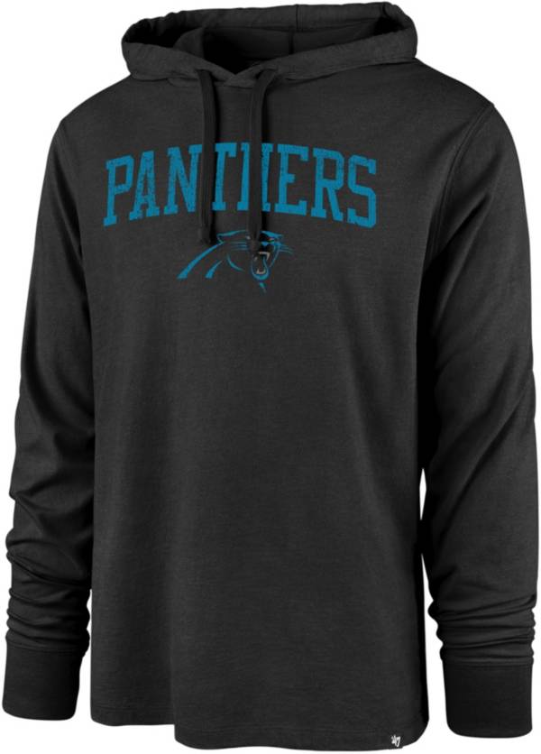 ‘47 Men's Carolina Panthers Club Black Hooded Long Sleeve T-Shirt