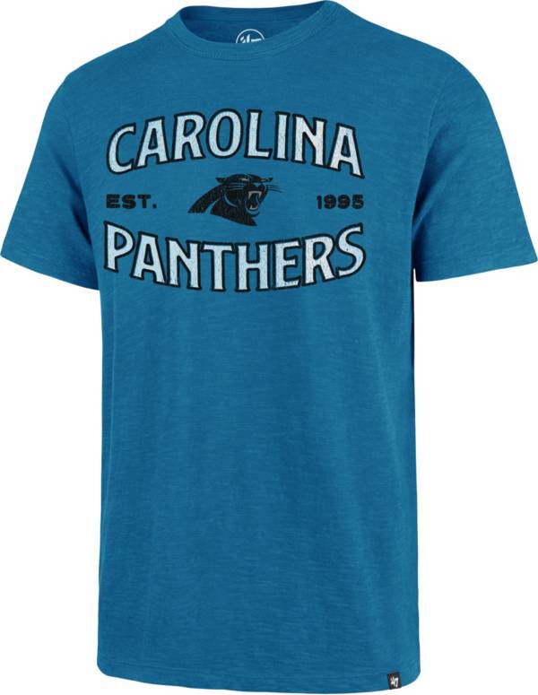 '47 Men's Carolina Panthers Blue Offset Scrum T-Shirt