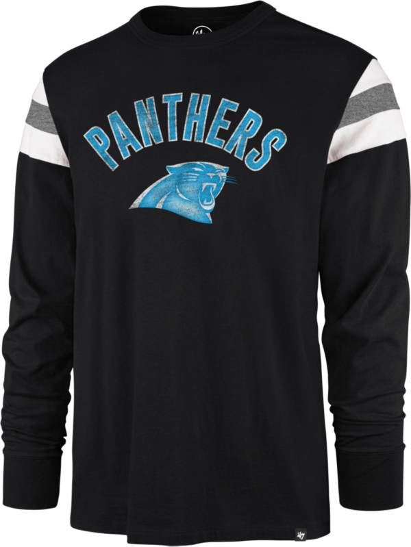 '47 Men's Carolina Panthers Black Rooted Long Sleeve T-Shirt