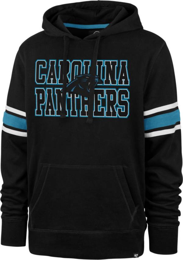 '47 Men's Carolina Panthers Black Stripe Hoodie