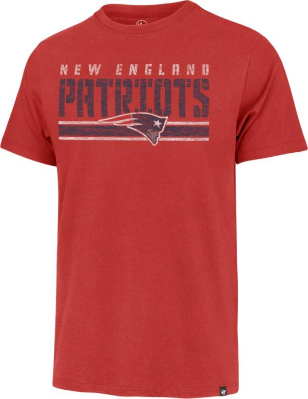 '47 Men's New England Patriots Red Franklin Stripe T-Shirt