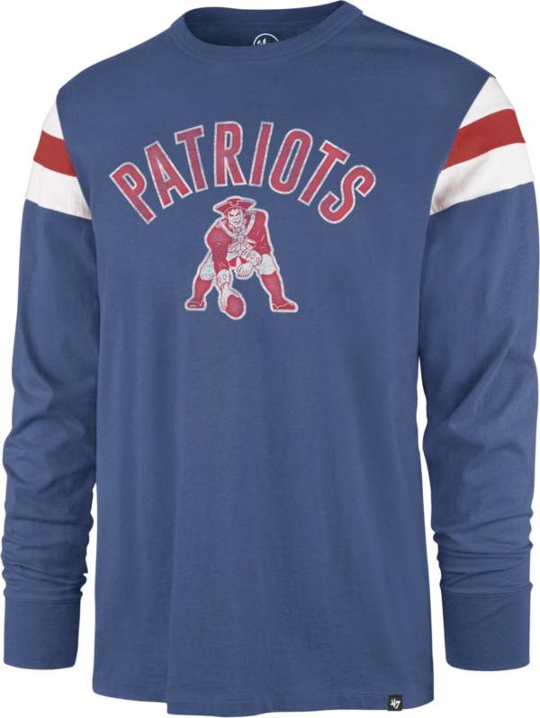 '47 Men's New England Patriots Blue Rooted Long Sleeve T-Shirt