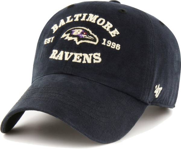 '47 Men's Baltimore Ravens Black Reign Brockman Adjustable Hat