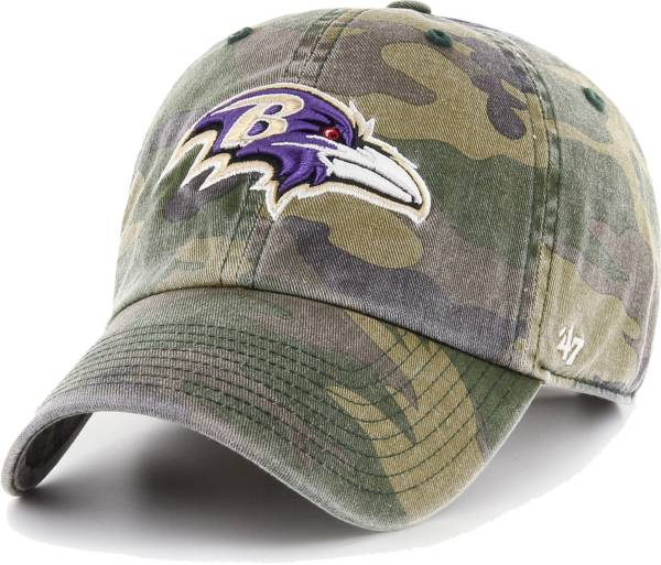 '47 Men's Baltimore Ravens Camo Reign Clean Up Adjustable Hat