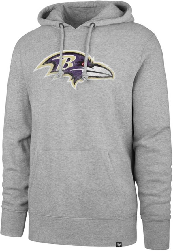 '47 Men's Baltimore Ravens Logo Grey Headline Hoodie