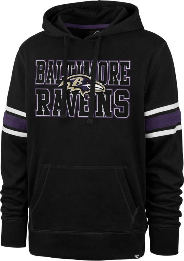 '47 Men's Baltimore Ravens Black Stripe Hoodie