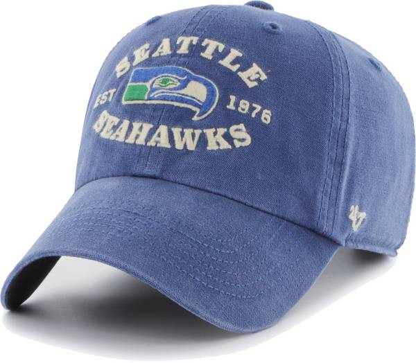 '47 Men's Seattle Seahawks Royal Brockman Throwback Adjustable Hat