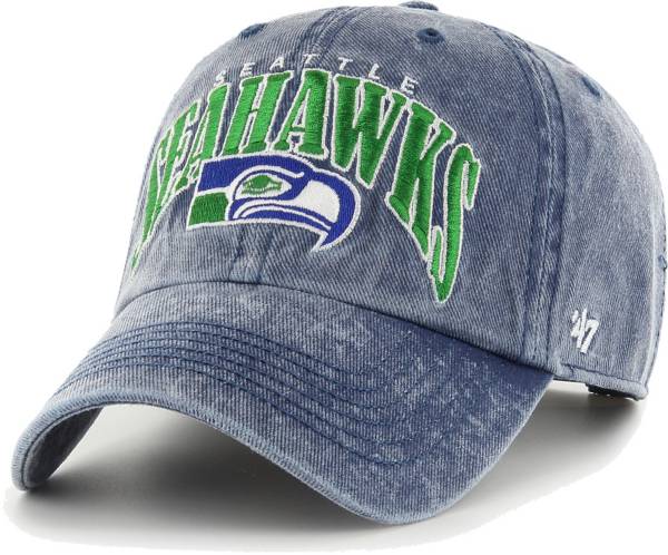 '47 Men's Seattle Seahawks Blue Apollo Throwback Adjustable Hat