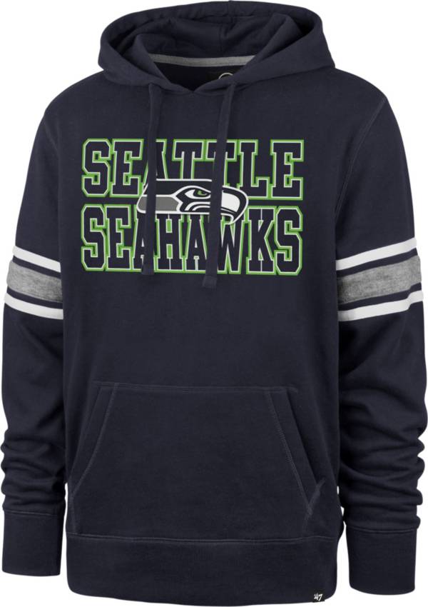 '47 Men's Seattle Seahawks Navy Stripe Hoodie