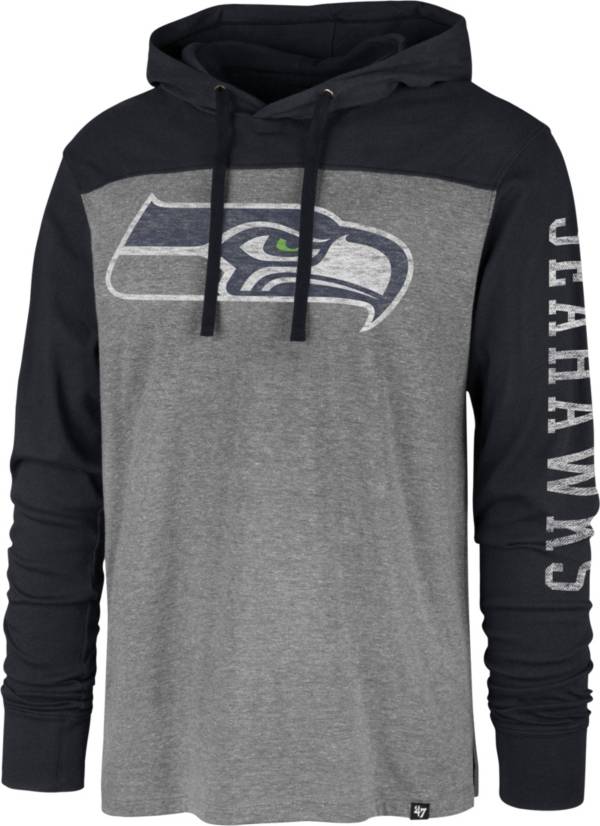'47 Men's Seattle Seahawks Grey Hooded Long Sleeve Shirt product image