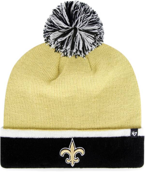 ‘47 Men's New Orleans Saints Baraka Gold Cuffed Pom Knit