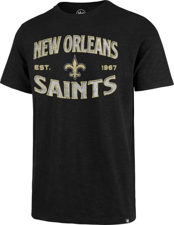 '47 Men's New Orleans Saints Black Offset Scrum T-Shirt