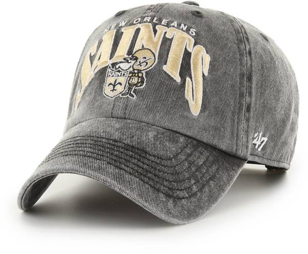 '47 Men's New Orleans Saints Black Apollo Throwback Adjustable Hat