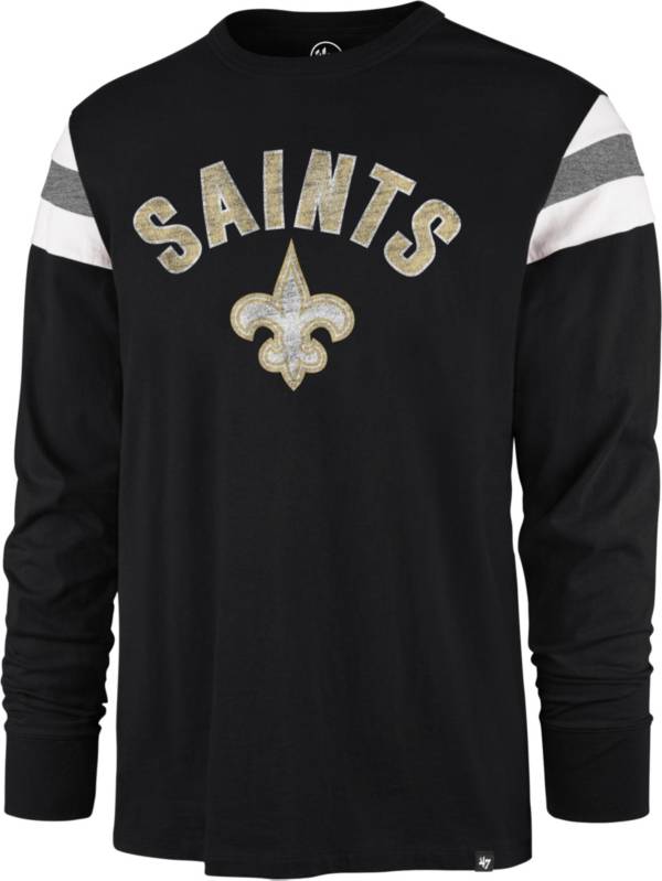 '47 Men's New Orleans Saints Black Rooted Long Sleeve T-Shirt