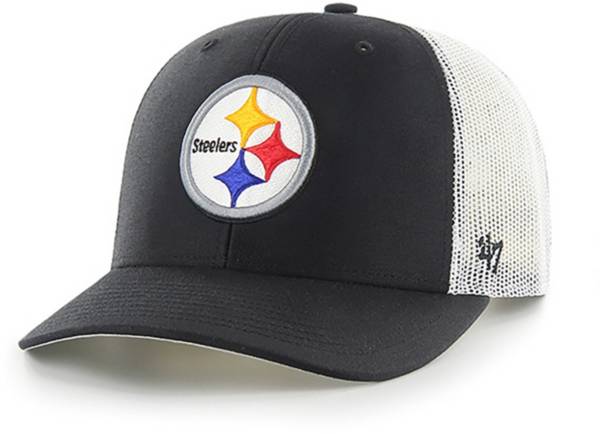 '47 Men's Pittsburgh Steelers Black Adjustable Trucker Hat