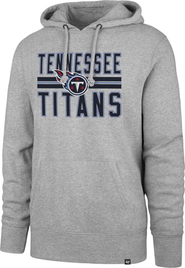 '47 Men's Tennessee Titans Stripe Headline Grey Hoodie