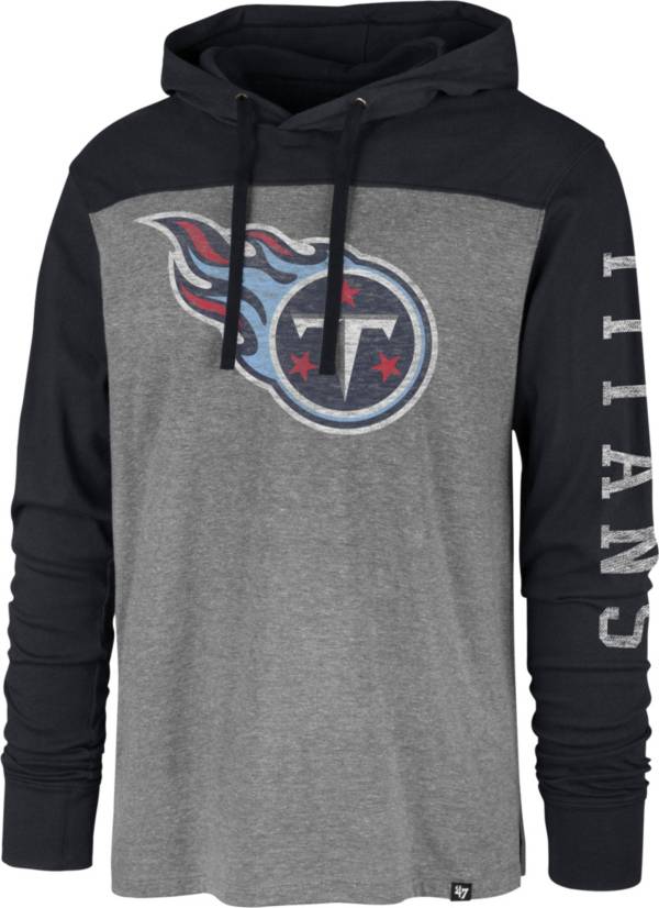 '47 Men's Tennessee Titans Grey Hooded Long Sleeve Shirt