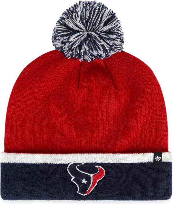 ‘47 Men's Houston Texans Baraka Red Cuffed Pom Knit