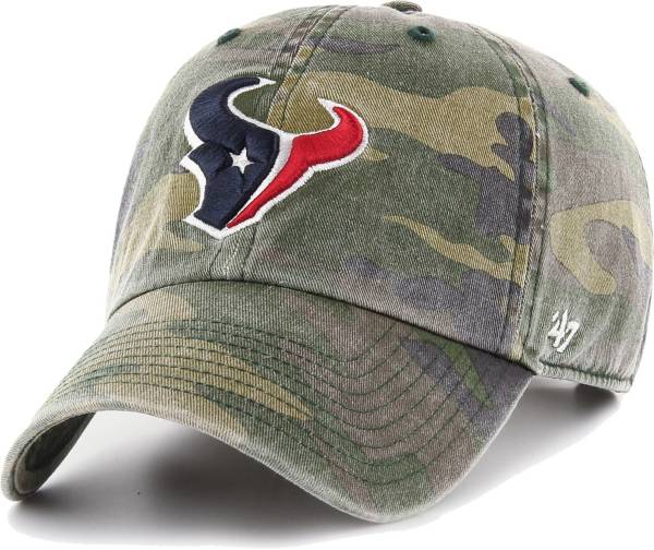 '47 Men's Houston Texans Camo Adjustable Clean Up Hat