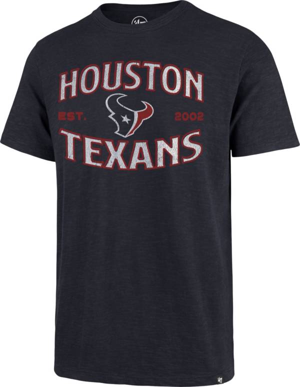 '47 Men's Houston Texans Navy Offset Scrum T-Shirt