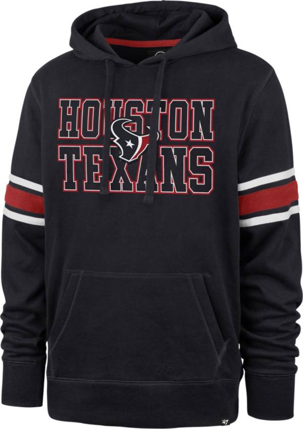 '47 Men's Houston Texans Navy Stripe Hoodie