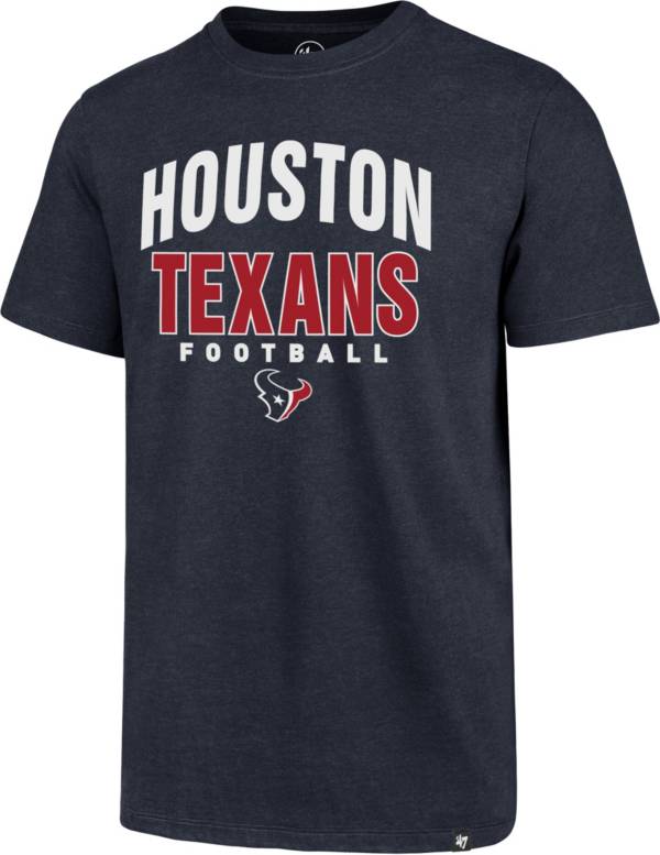 '47 Men's Houston Texans Navy Trackdown Club T-Shirt product image