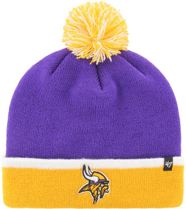 ‘47 Men's Minnesota Vikings Baraka Purple Cuffed Pom Knit