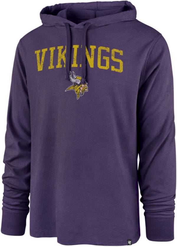 ‘47 Men's Minnesota Vikings Club Purple Hooded Long Sleeve T-Shirt