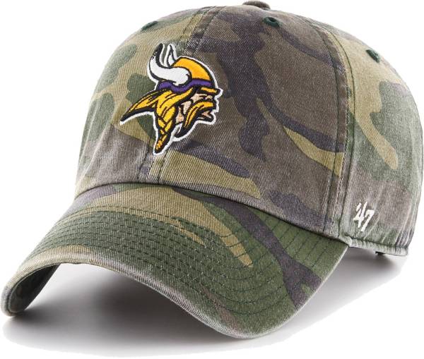 '47 Men's Minnesota Vikings Camo Adjustable Clean Up Hat